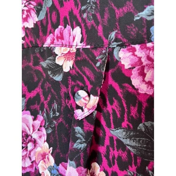 Torrid Top Women 1X Black Pullover Floral Animal Print Western Feminine Twee - Picture 9 of 14